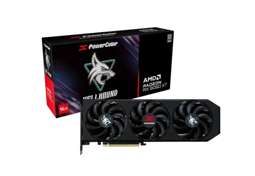 Slika proizvoda POWERCOLOR RX9060XT 16G-L/OC Radeon RX 9060 XT 16GB GDDR6 Hellhound PCIE Black