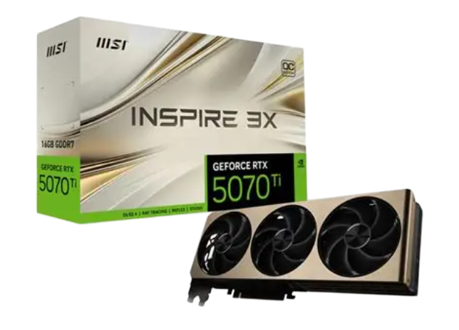 Slika proizvoda MSI INSPIRE 3X OC GeForce RTX 5070 Ti 16GB GDDR7 DLSS4